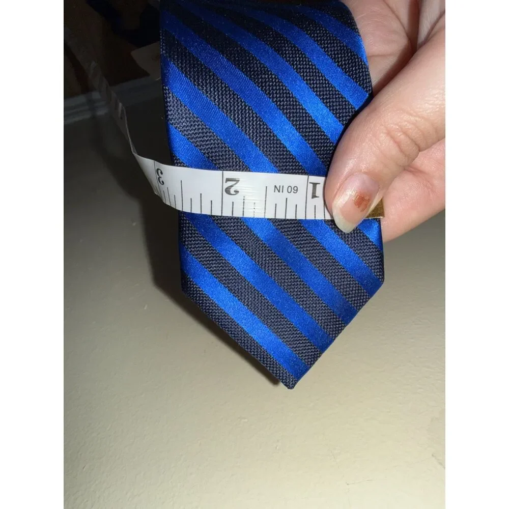 Nautica Boys Blue Navy Striped Necktie NWT Classic Prep Formal Wedding Dress Up